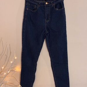 Forever 21 Dark Wash Skinny Jeans Size 26 High Rise Stretch Denim